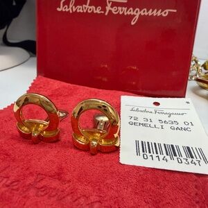 Salvatore Ferragamo Logo Earrings
